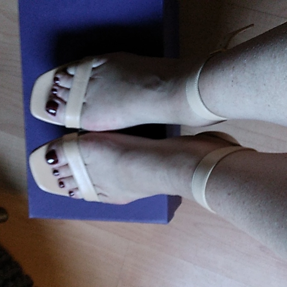 Stuart Weitzman Nudist Sandals in Beige